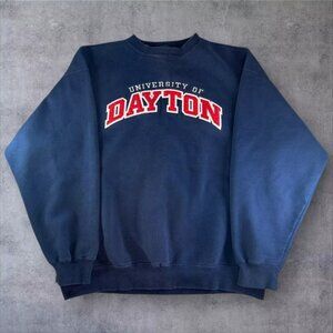 Vintage University Of Dayton Flyers Crewneck Sweatshirt shirt navy FG32423